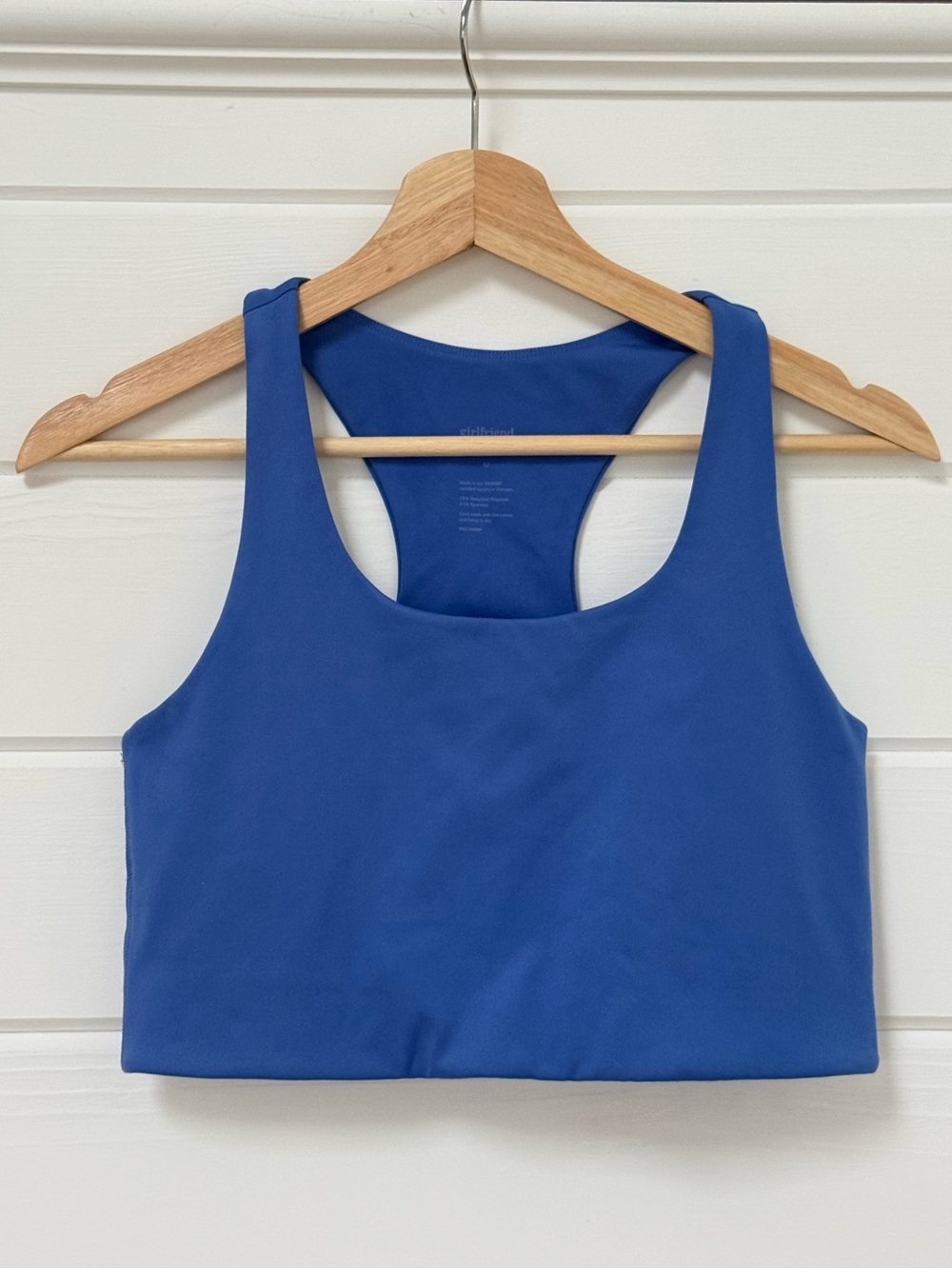 girlfriend collective Paloma Royal Blue Sports Bra M